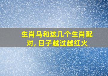 生肖马和这几个生肖配对, 日子越过越红火